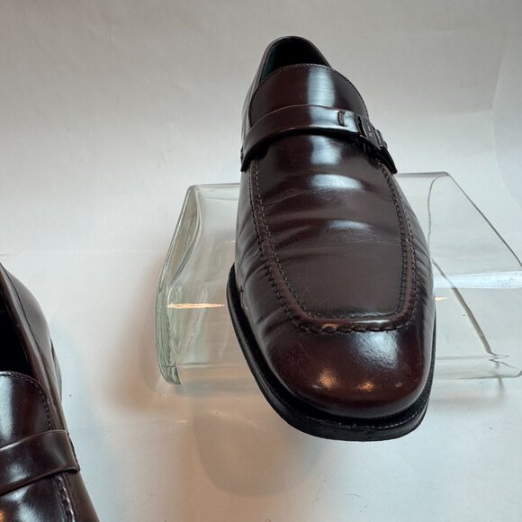 Ferragamo - Oxblood Leather Slip-On Loafers main image 7